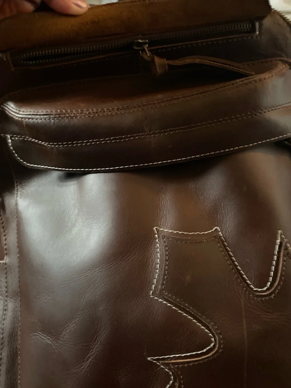 Unisex Brown Leather Backpack – Stylish Everyday Carry. Made in Canada